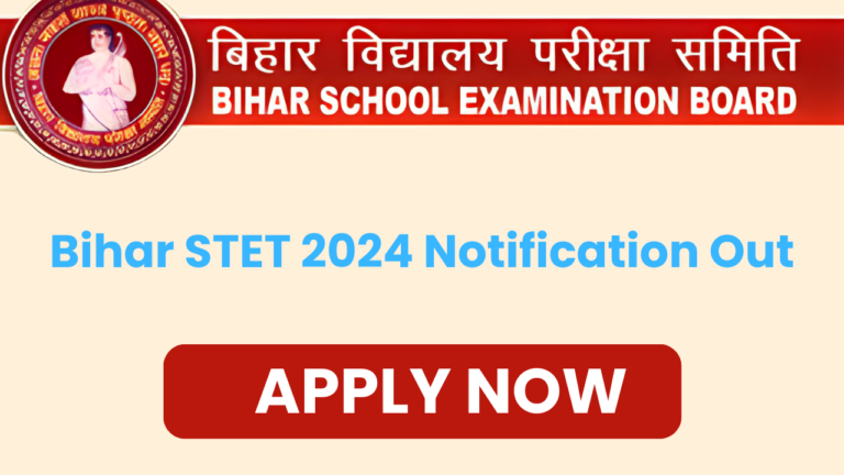 Bihar Teacher Vacancy, Bihar STET 2024 Apply Online